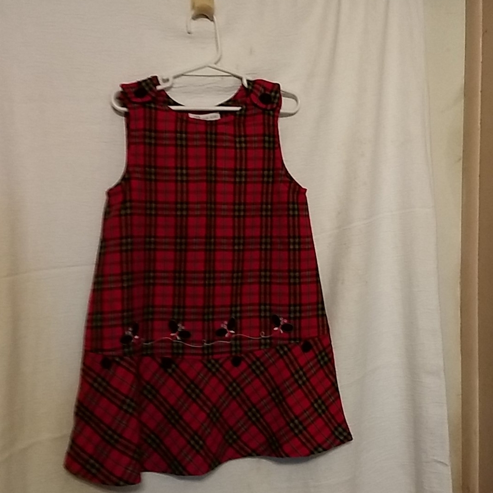 A cute little plaid jumper